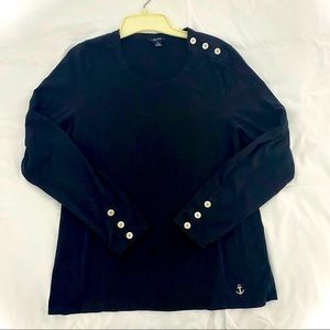 Nautica Women’s Long Sleeve T-Shirt w/ Buttons